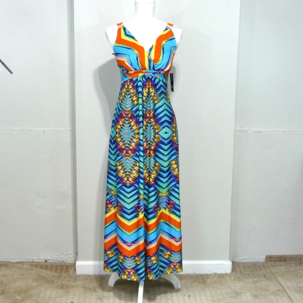 NWT MAXI DRESS SIZE SMALL PETITE NEW DIRECTIONS - Picture 2 of 13